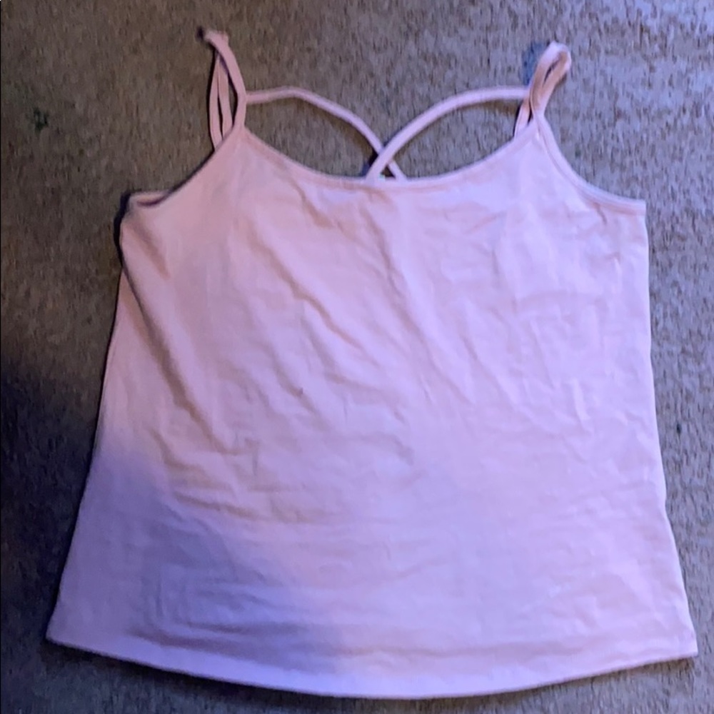 Loralette pink cris cross tank